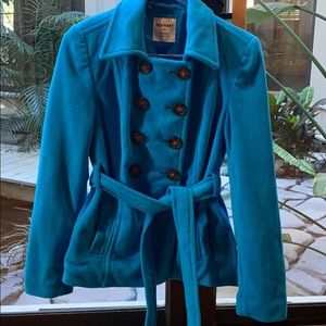 Old Navy fleece peacoat. Blue Sz Sm.